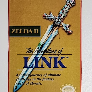 NES Label: Zelda II - the Adventure of Link - Etsy
