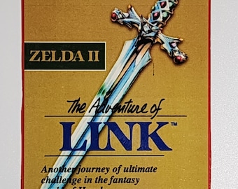NES Label: Zelda II - the Adventure of Link - Etsy