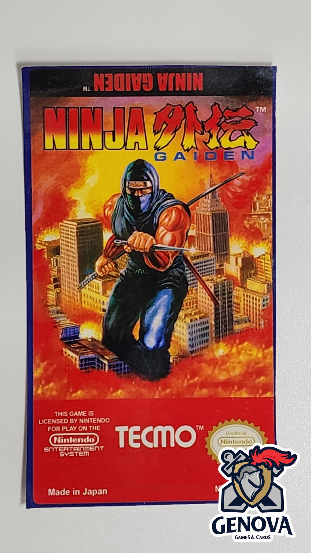 Ninja Gaiden Nes Replacement Game Label Sticker Precut - Etsy