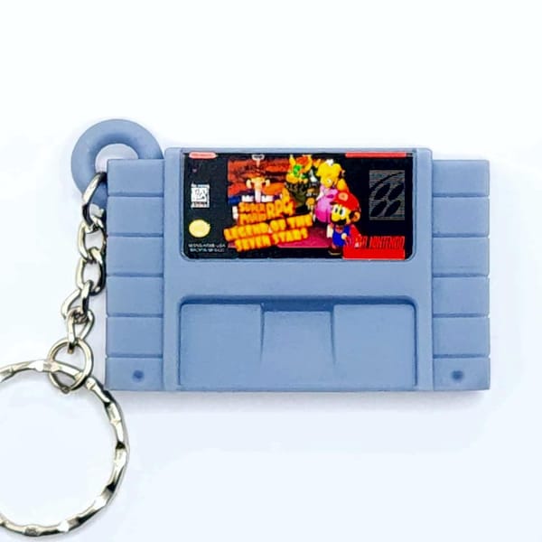 Snes Super Mario RPG 3D Printed Cartridge Keychain Super Nintendo FREE TRACKING!!