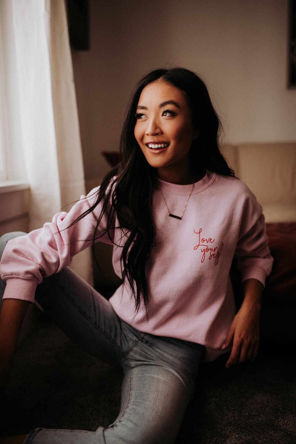 Love Yourself Sweatshirt Self Love Positivity Girl Power - Etsy