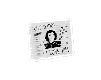 But Daddy I Love Him Kylo Sticker, ben solo, tortured poets, TTPD, butterflies, I'm having his baby, gift, decal, tumbler, phone case, reylo