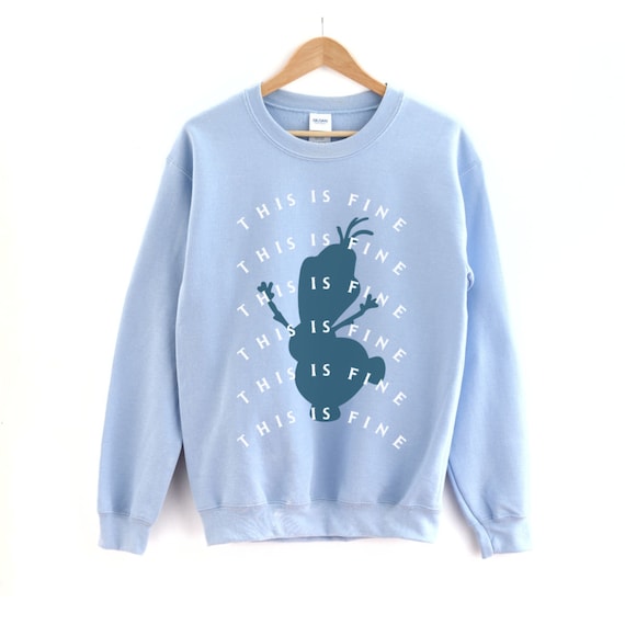 lont Gymnast pakket This is Fine Frozen Snowman Sweater Olaf Let It Go - Etsy