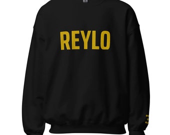 Reylo Embroidered Sleeve Sweater, you're not alone, kylo, rey, embroidery, jedi, lightsaber, sequels, daisy ridley, Adam driver, Ben Solo