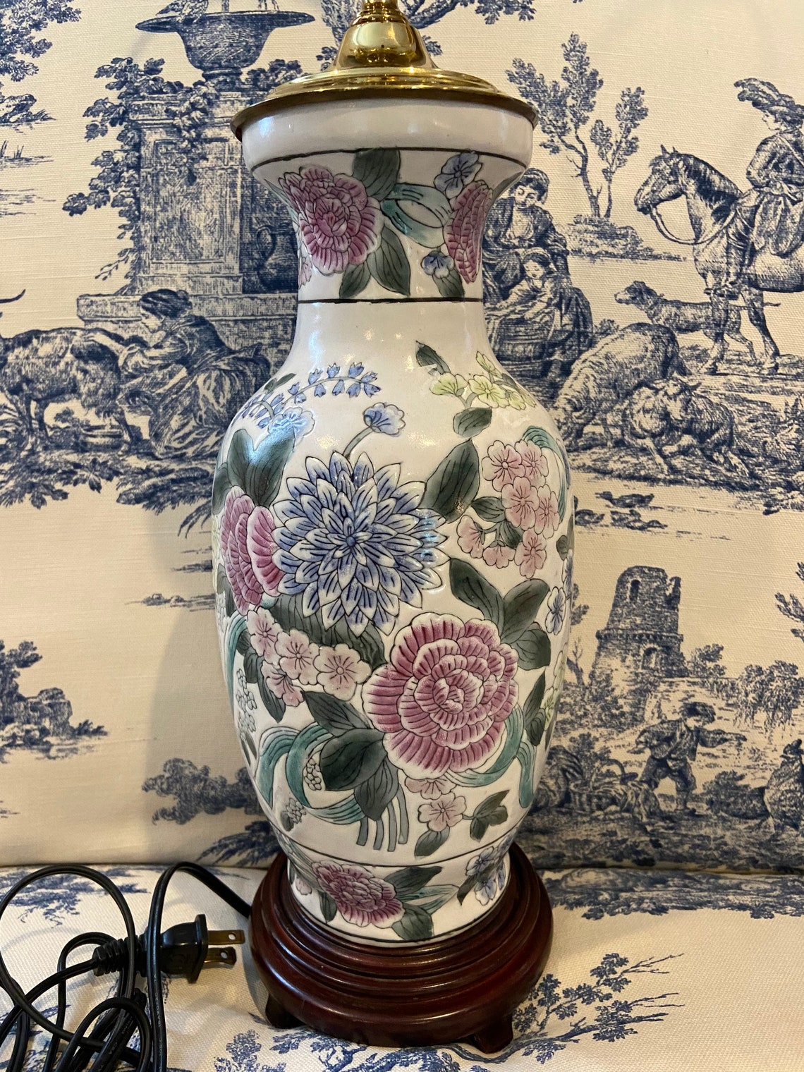 Vintage Chinoiserie Lamp Etsy