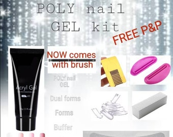 Acrylgel + tube key + file+ buffer + dual forms for use with polygel + dual brush spatula. Free UK shipping