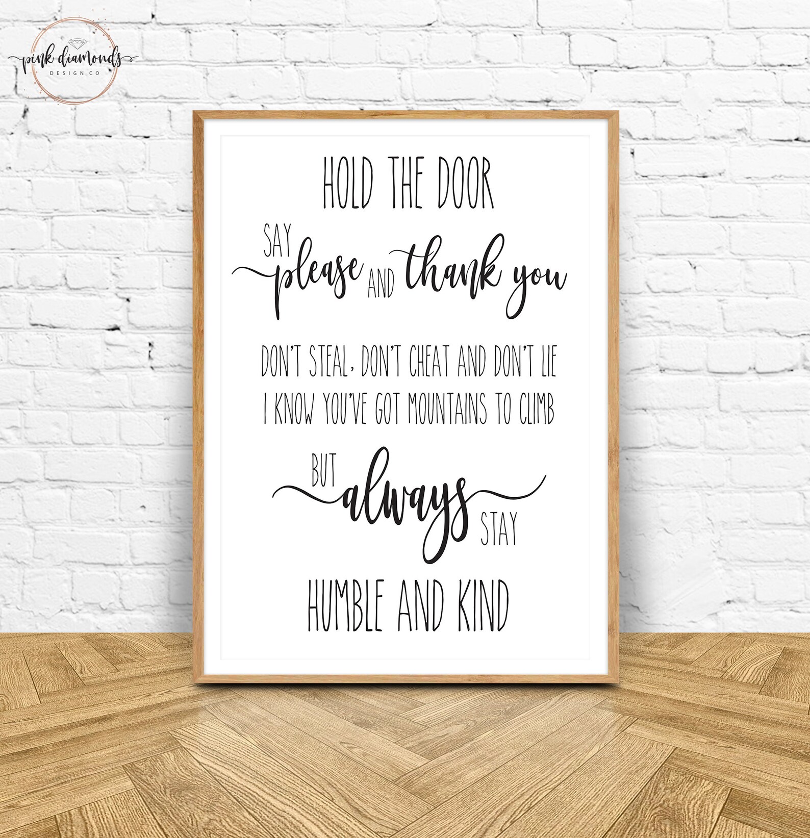 Always Stay Humble and Kind Printable Wall Art Instant - Etsy