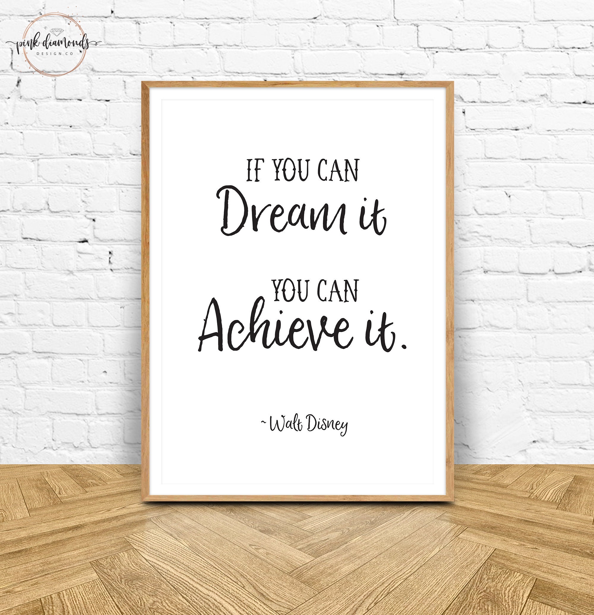 Walt Disney Printable Quotes Set of 3 Print Files If You Etsy