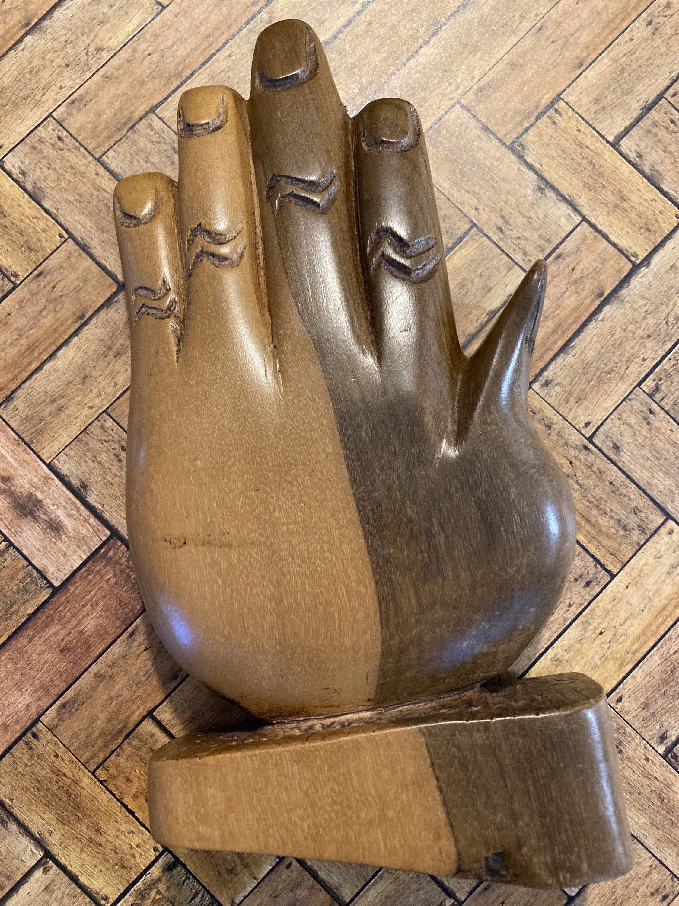 Hand Carved Wooden Praying Hands Etsy