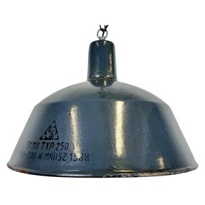 Industrial Dark Blue Enamel Pendant Lamp from EMAX, 1960s