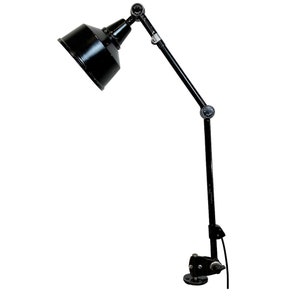Black Industrial Desk or Wall Lamp by Curt Fischer for Midgard, 1930s