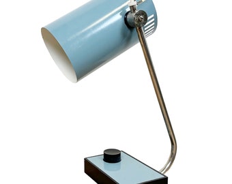 Vintage blauwe tafellamp, jaren 60