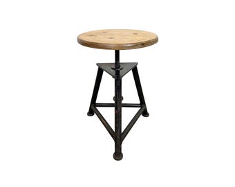 Black Industrial Workshop Swivel Stool, 1960s