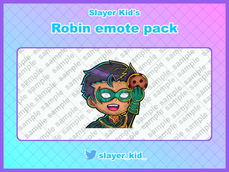 DC Robin (damian Wayne) Twitch and Discord Emote/emojis Pack - Etsy
