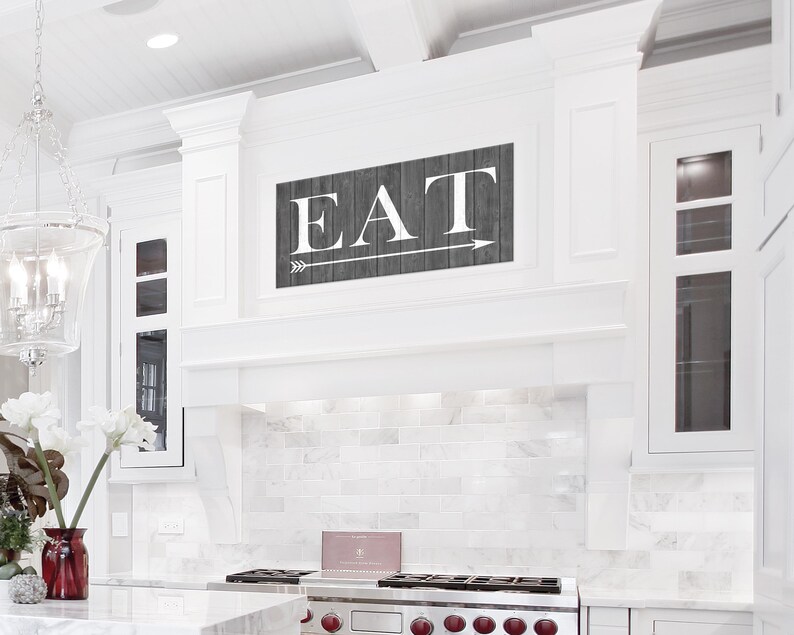 Eat Kitchen Decor Eat Decor Rustic Eat Sign Wood Etsy