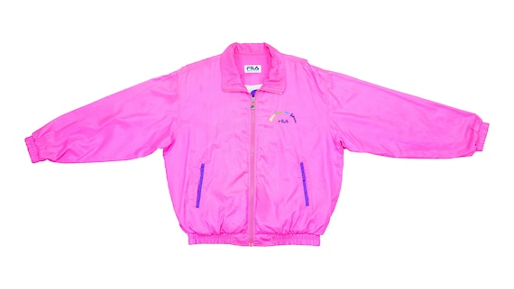 FILA - Pink 'Biella Italia' Windbreaker 1990's Med