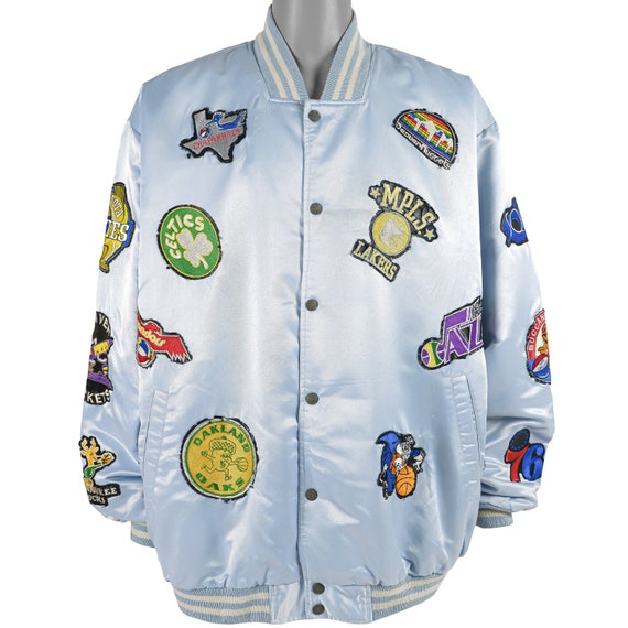 Jeff Hamilton NBA Patch Satin Jacket 