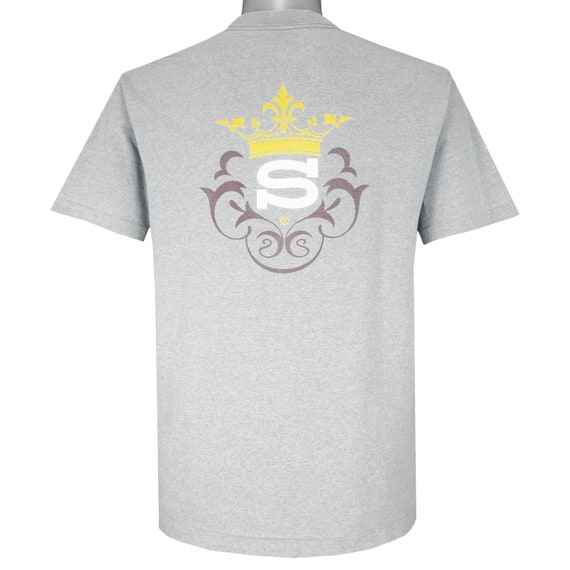 Stussy - Grey Crown T-Shirt 1990s Large - image 1