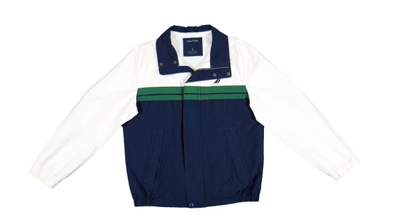 Nautica - Blue, White & Green Spell-Out Jacket 199