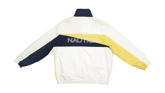 Nautica - Yellow and White Big Spellout Reversible