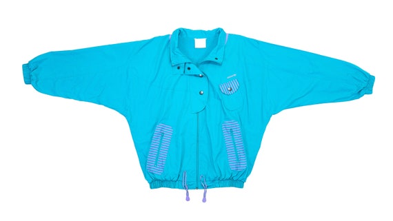 Adidas - Blue Bomber Jacket 1990's XX-Large