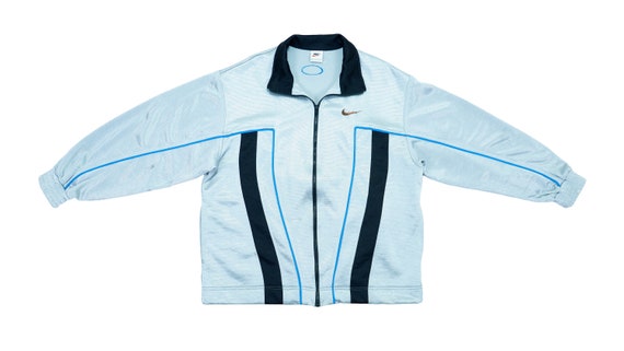 Nike - Silver Track Jacket 1990's Large