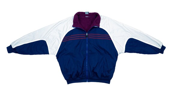 Adidas - Blue & Violet 'Reversible' Fleece Windbre