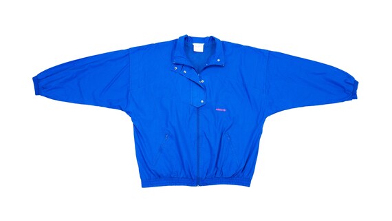 Adidas - Blue Bomber Jacket 1990's X-Large