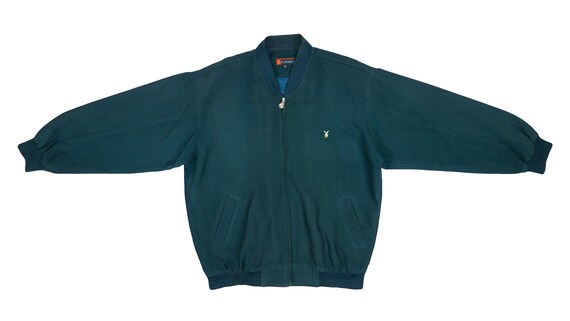 Playboy - Green Bomber Jacket 1990's Large