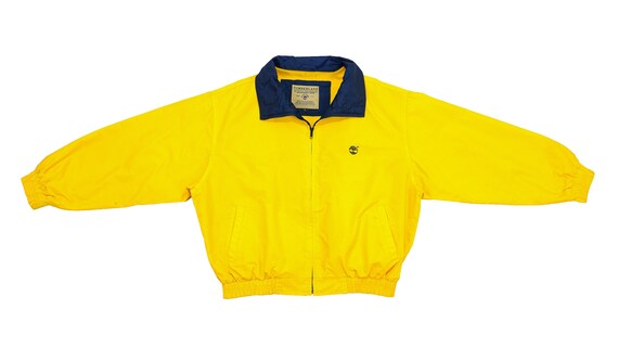 Timberland - Yellow Bomber Jacket 1990's Large