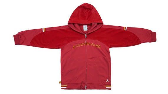 Jordan - Red 'Jumpman' Hooded Warm-up Jacket 1990'