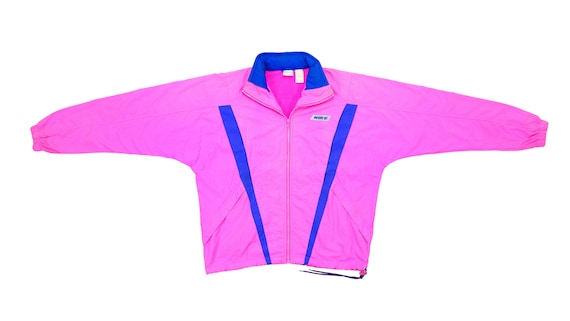 Nike - Pink with Purple Windbreaker 1980's Medium