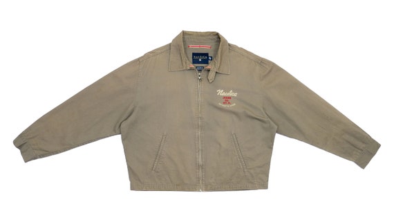 Nautica - Brown Jeans Denim Spell-Out Jacket 1990'