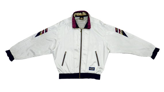 Kappa - White Bomber Jacket 1990's Large
