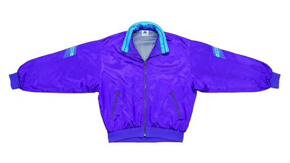 Kappa - Light Blue Bomber Jacket 1990's Medium