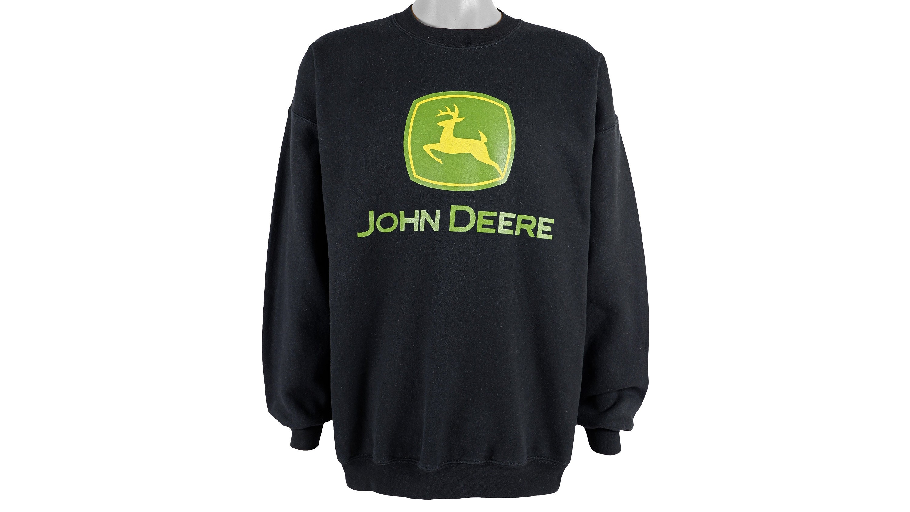 Vintage Black 'John Deere' Crew Neck Sweatshirt | Etsy