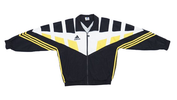 Adidas - Black, White & Yellow Colorblock Windbre