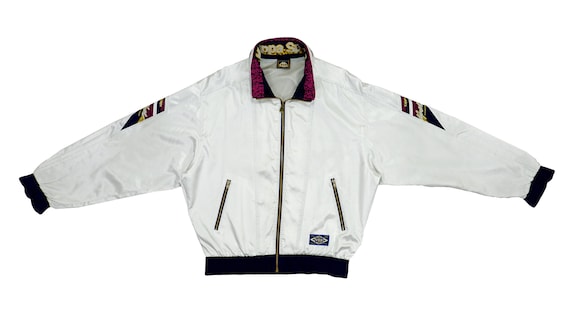 Kappa - White Bomber Jacket 1990's Large