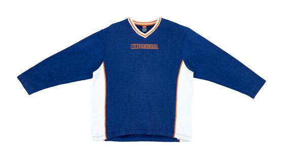 Nike - Blue 'Basketball' Sweatshirt 1990's Large