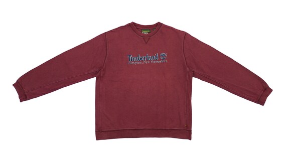 Timberland - Burgundy Crew Neck Sweatshirt 1990's