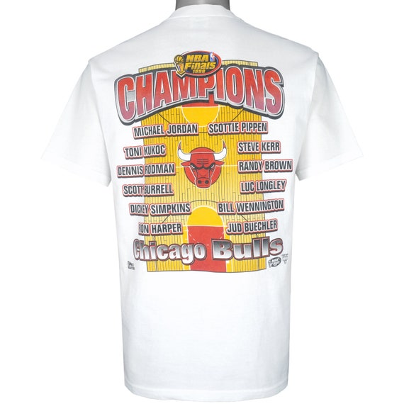 NBA - Chicago Bulls 6 Time Champions Caricature T-shirt 1998