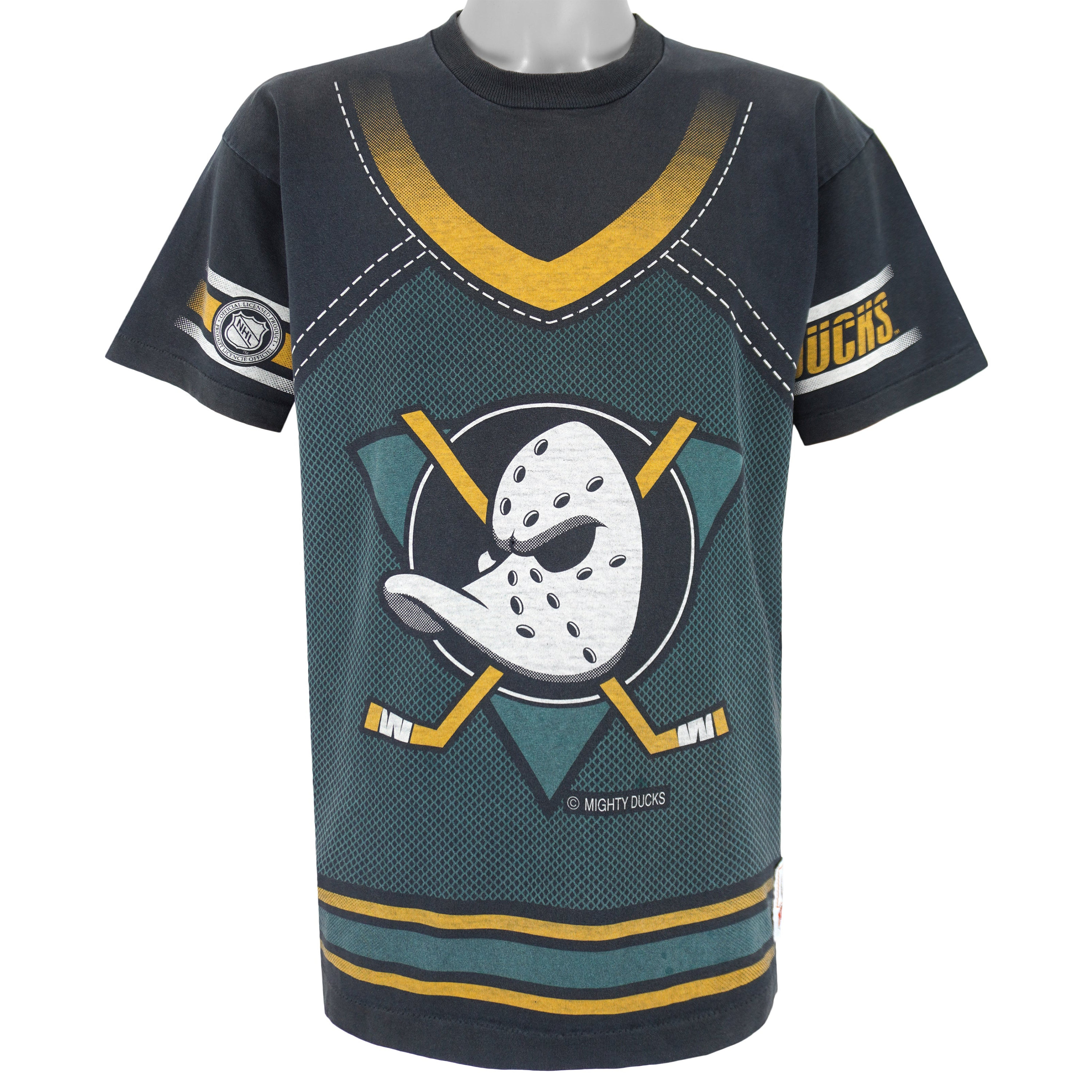 NHL nuez moscada Mighty Ducks Jersey camiseta estampada 1995