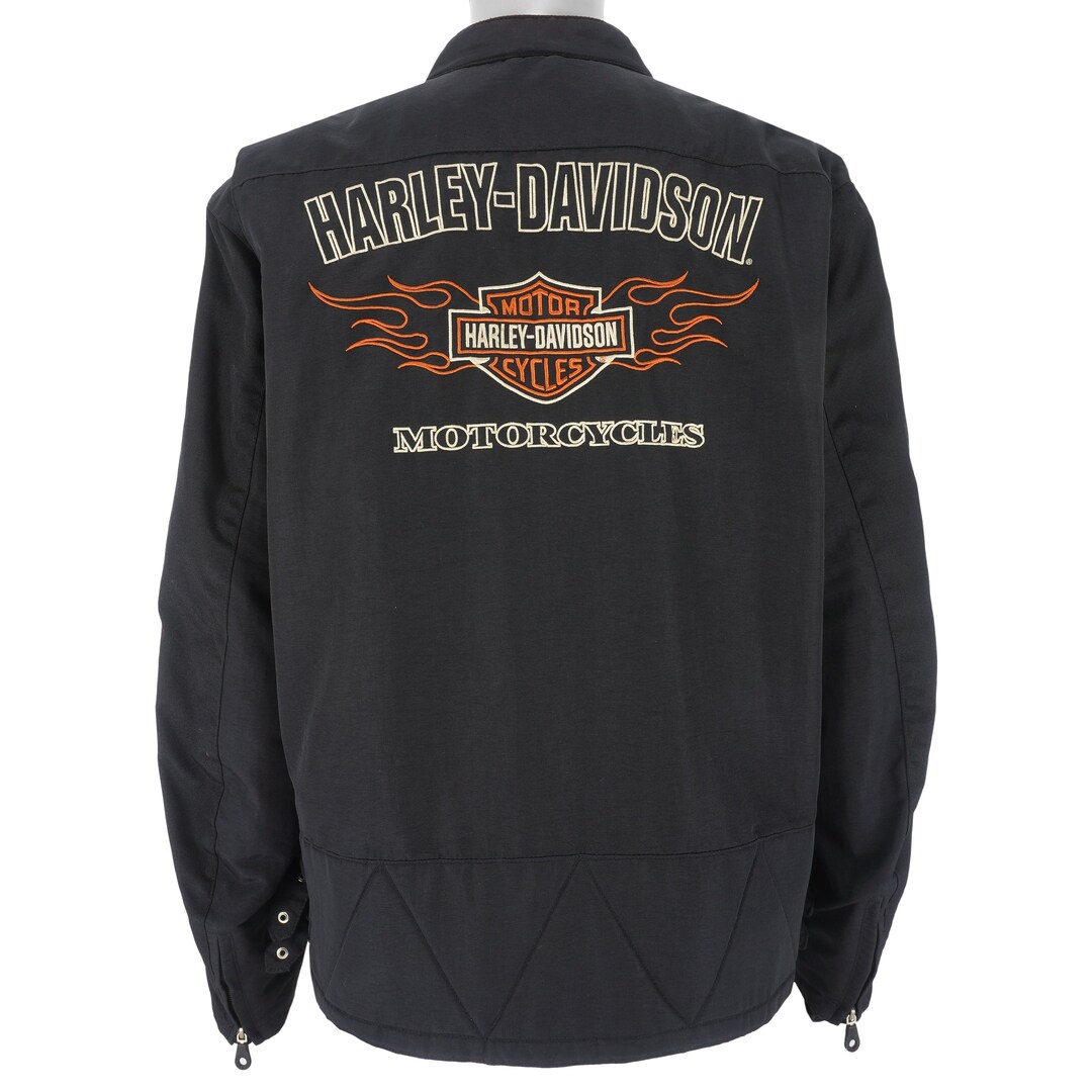 y2k✨️ Harley-Davidson 刺繍 ミリタリー ジャケット Harley Davidson - Motorcycles Zip up Embroidered Jacket 2x