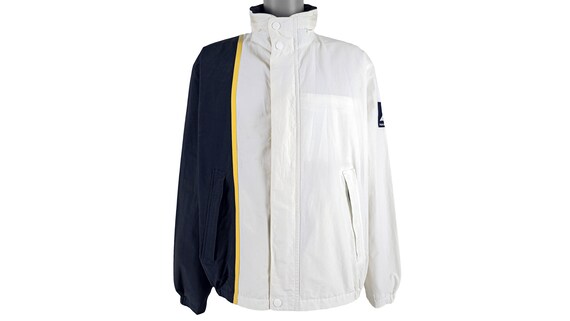 Nautica - White with Black 'Sailing' Jacket 1990's