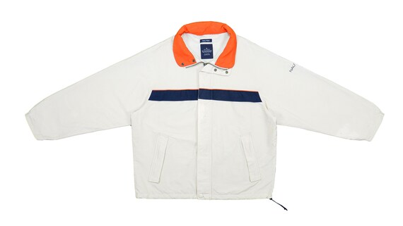 Nautica - Cream Spell-Out Jacket 1990's Large