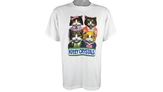 Vintage (Oneita) - 'Kitty Crystals' Deadstock T-Sh