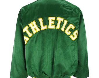 MLB (Chalk Line) - Oakland Athletics Satin Jacket 1990s Large