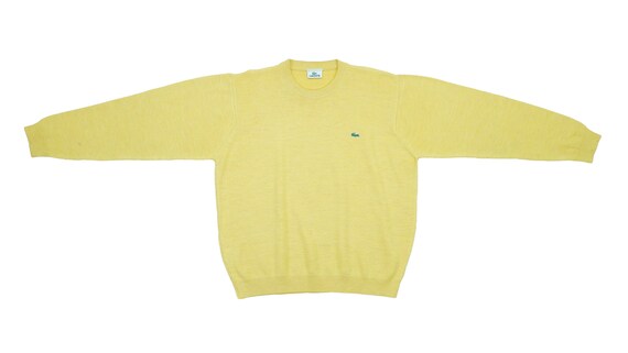 Lacoste - Yellow Sweater 1990's Medium