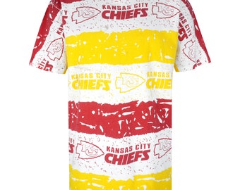 NFL (Hanes) - Kansas City Chiefs All Over Print T-Shirt 1990s Large