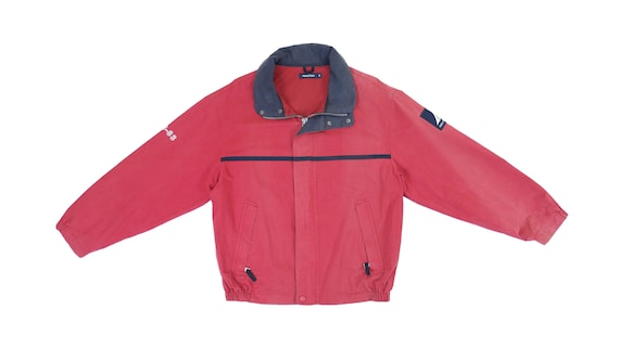 Nautica - Red 'Classic' Jacket 1990's Medium